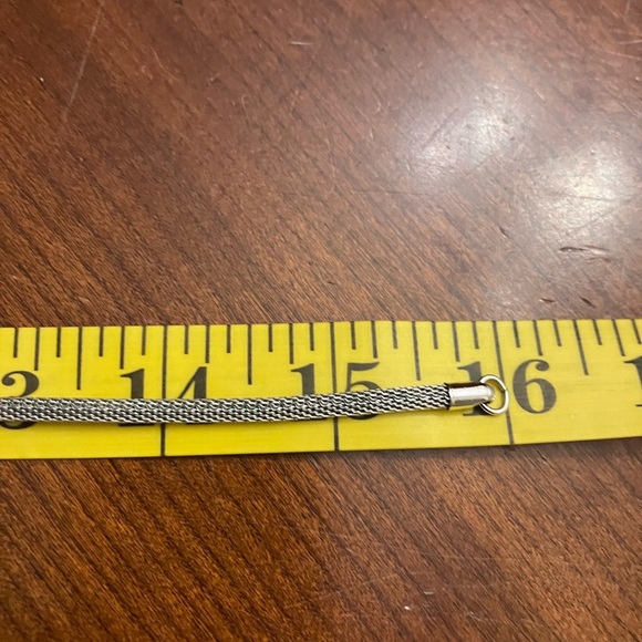 Vintage Piscitelli Silver tone Necklace with Crystal Accents - Picture 3 of 4